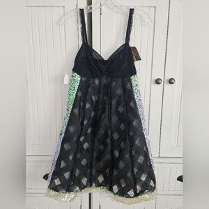 Elegant Black Sequin Mini Dress